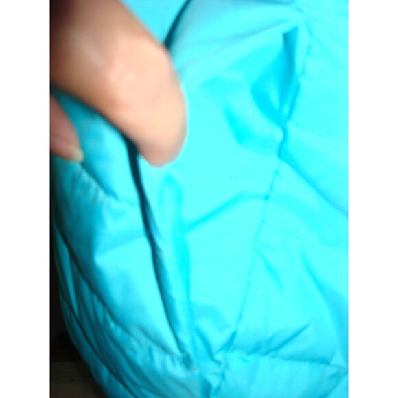 New NWOT J Crew KID Crewcuts Girls XL Reversible Puffer Coat Jacket Blue Aqua - Picture 15 of 16
